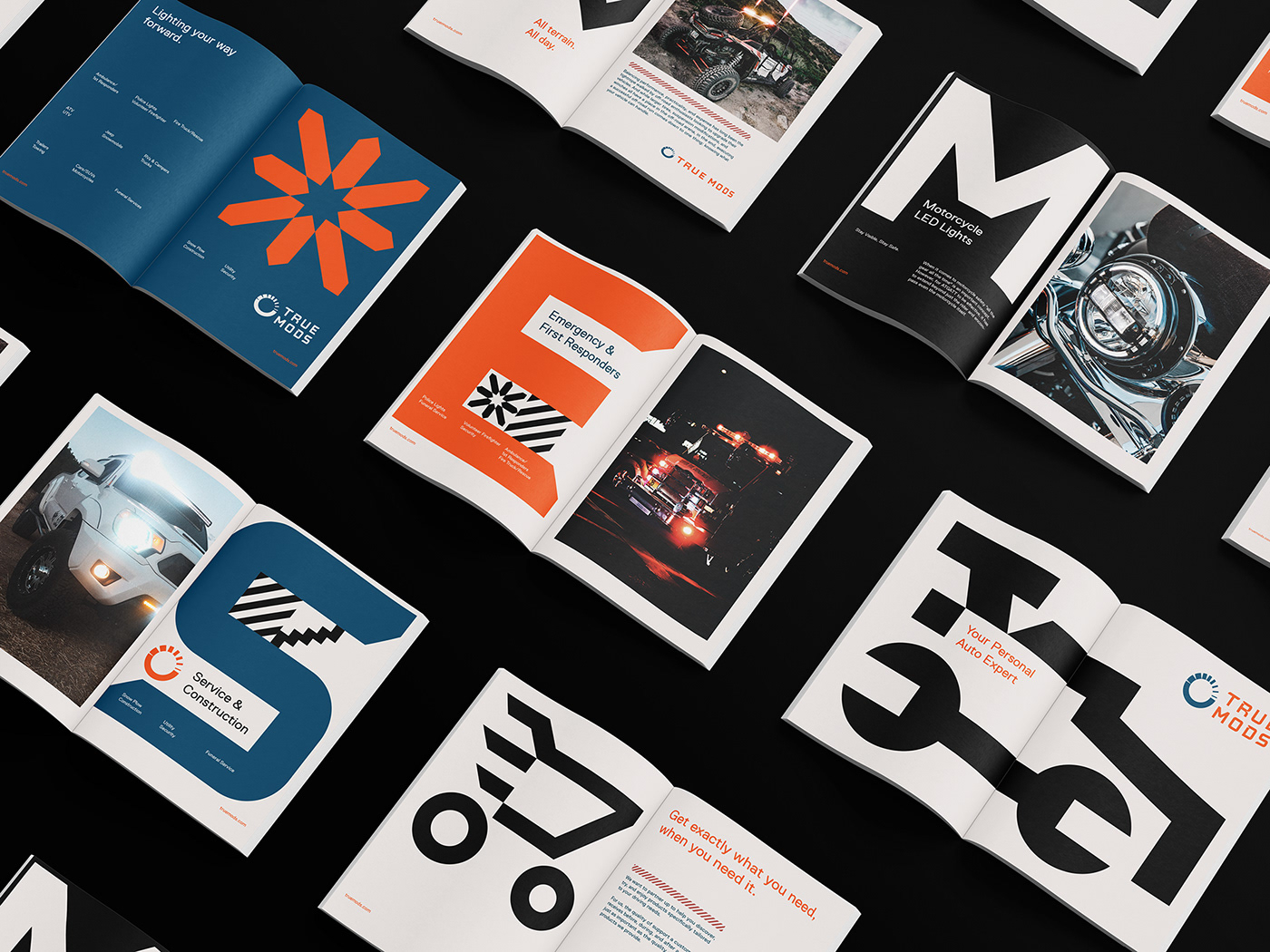 automotive   dark geometric iconography abstract Cars orange typography   modern masculine