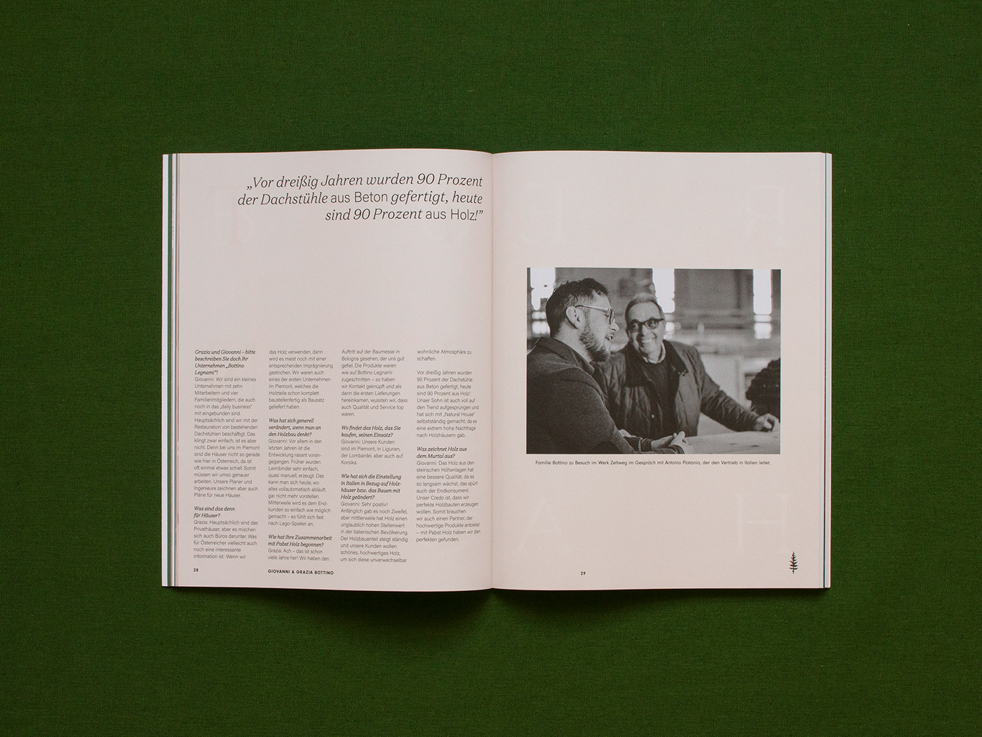 cover editorial design  embossing interviews jelena donko katharina zimmermann magazine sawmill Tree  White