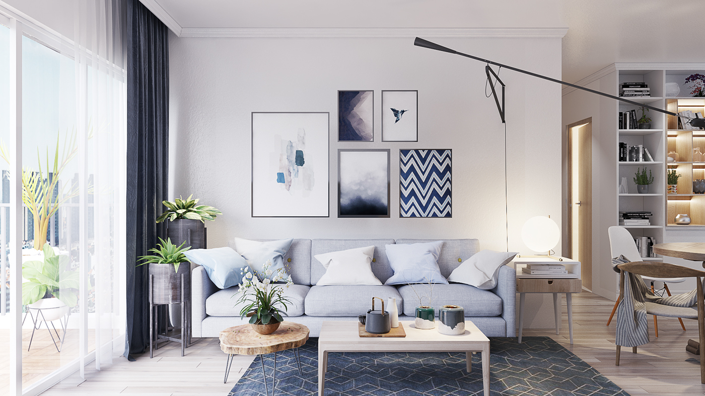 Scandinavian design art direction  Interior apartment