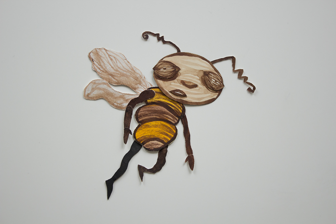 bee character designs bees Character design  exhausted bees happy bees Paper Cut-Out Queen Bee sad bees watercolor Worker Bees