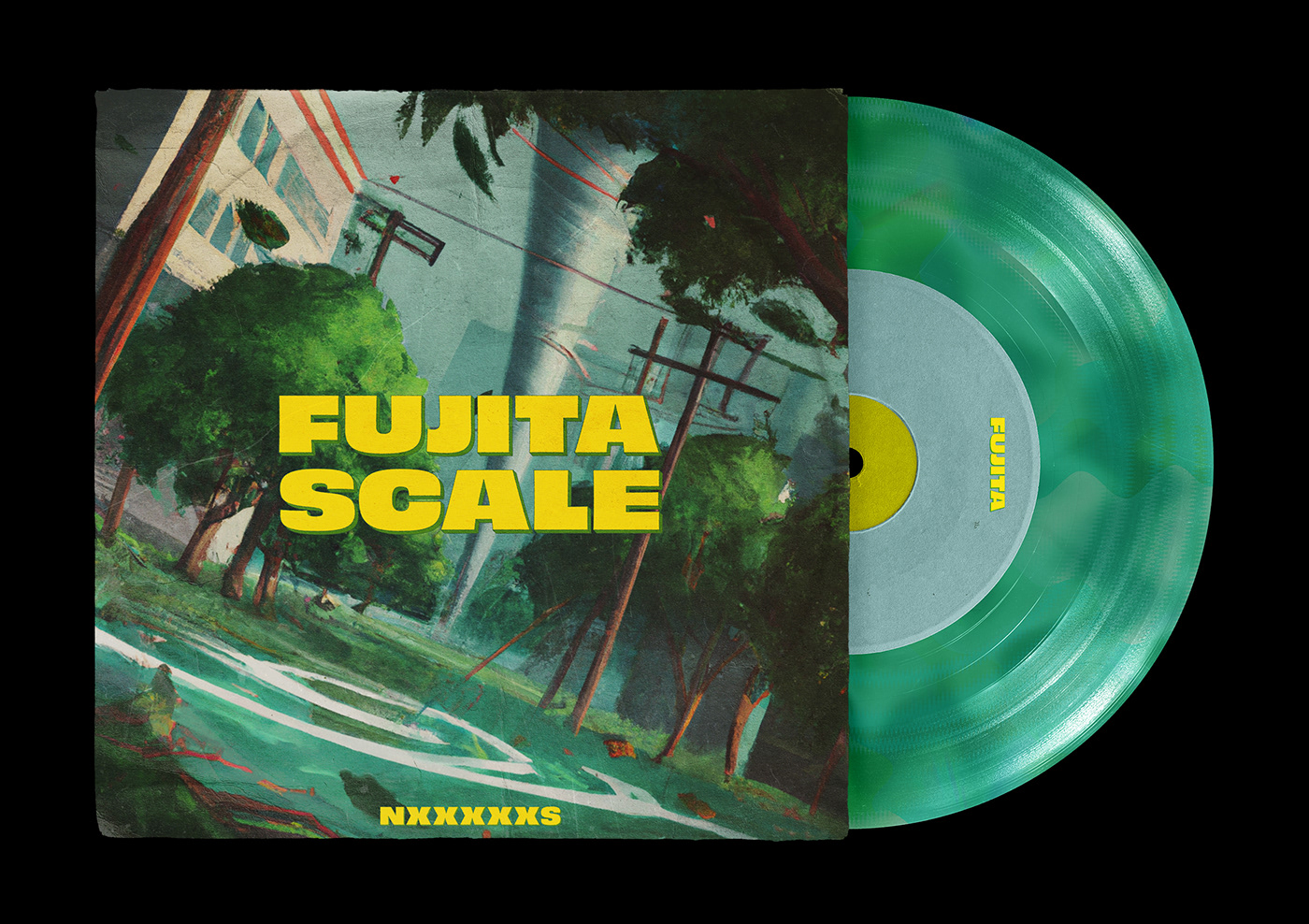 NXXXXXS - “Fujita Scale” - Record Sleeve and Vinyl