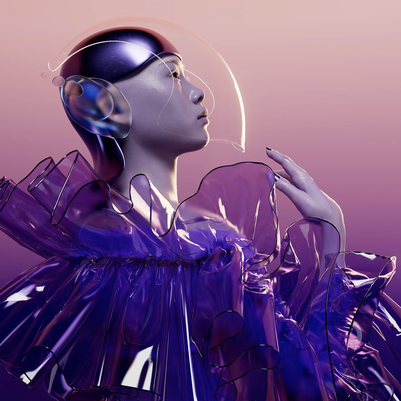 3D Render metaverse Digital Art  avatar portrait Fashion  beauty