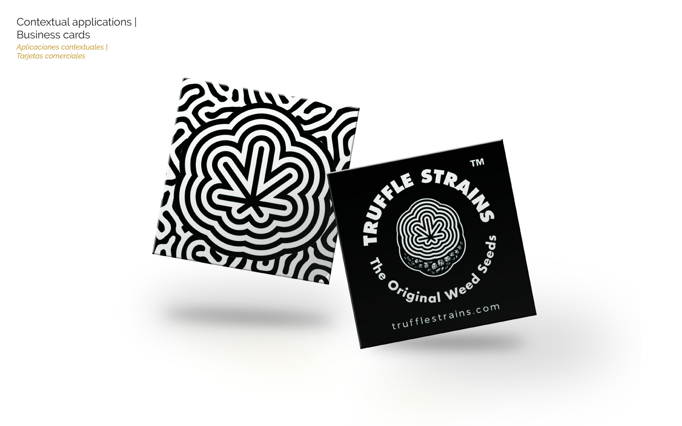 Square business card mockup by Truffle Strains