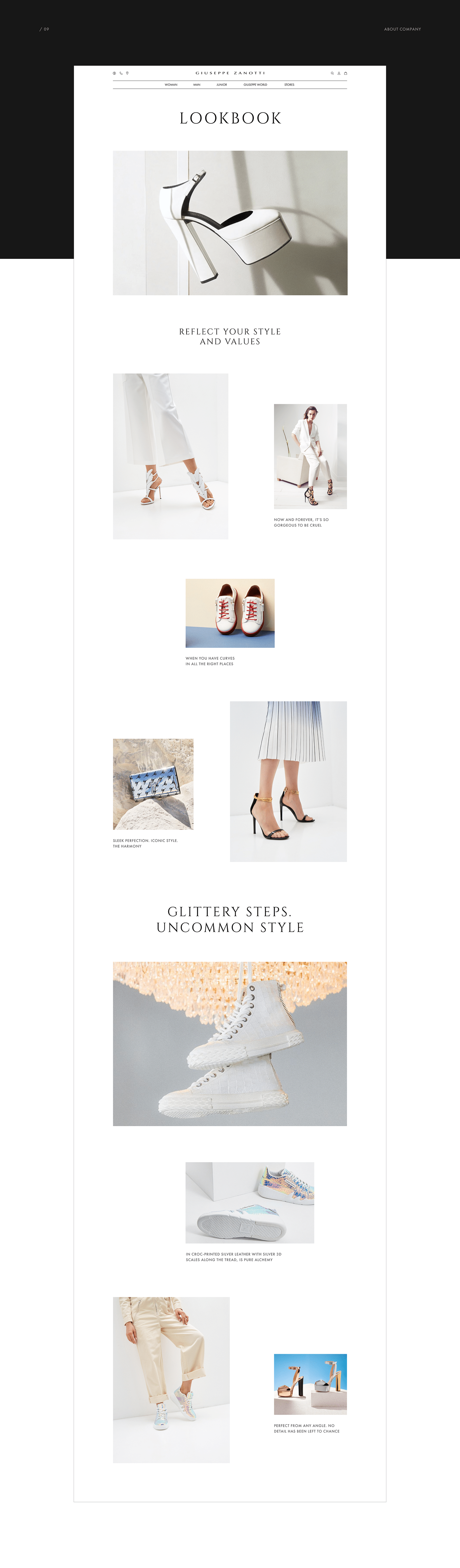 #Fashion #Giuseppe Zanotti #luxury #online store #redesign  #shoes   #UI #UX #ux/ui #website
