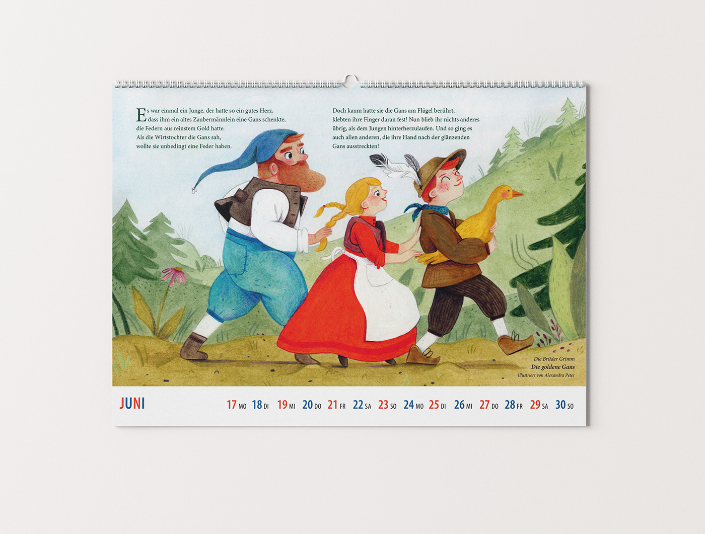 ILLUSTRATION  illustrations childrens illustration fairytale children calendar grimm golden goose Kinder Illustration märchen