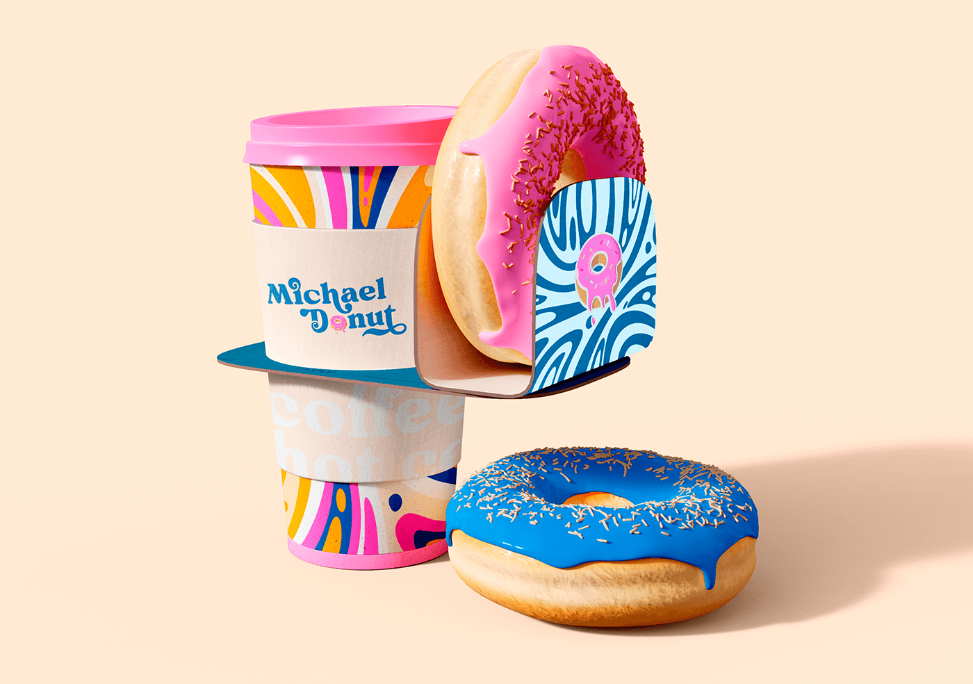 branding  logo Logo Design Logotype visual identity bakery donut Coffee Packaging Brand Design