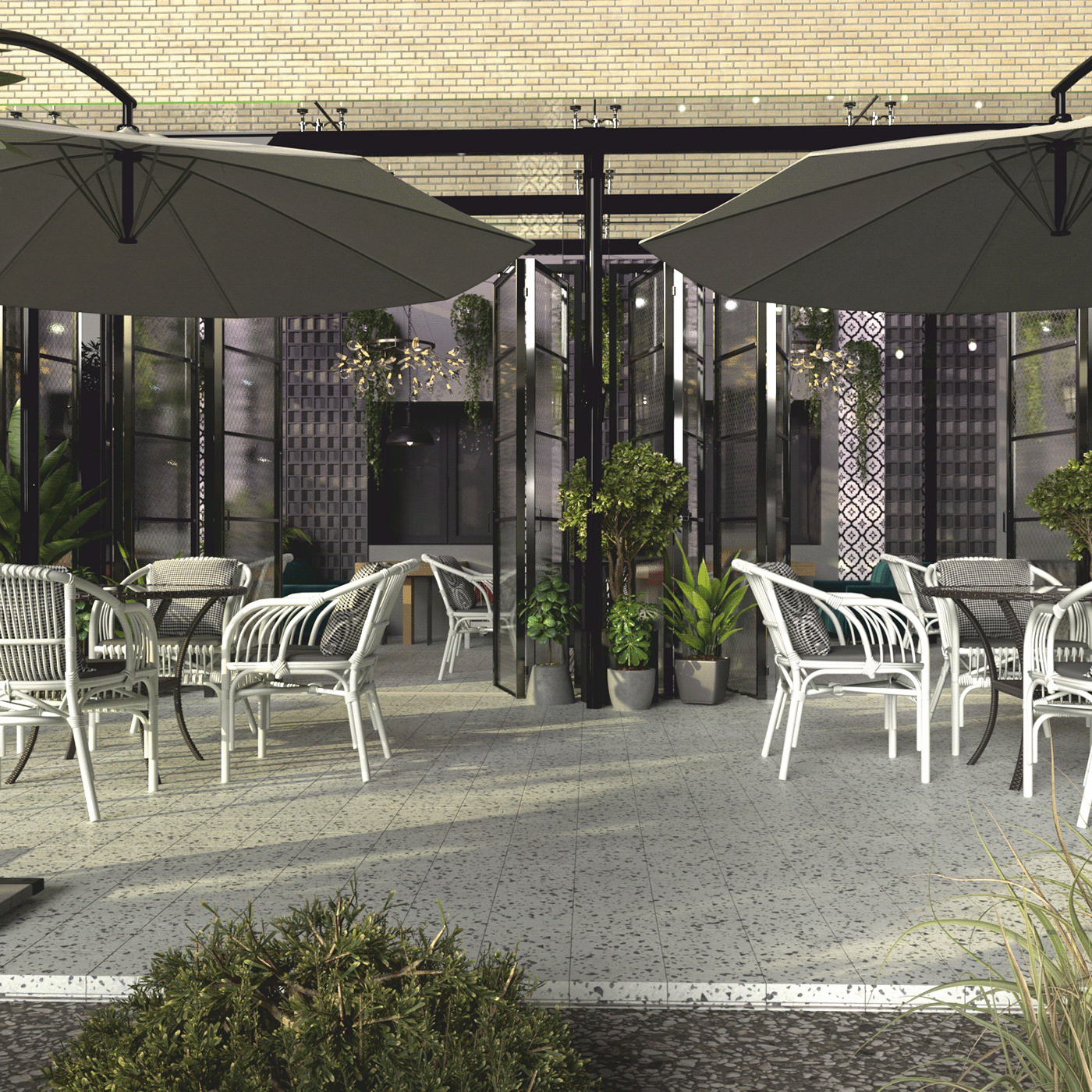 cafe restaurant Interior visualization 3ds max architecture Render corona exterior interior design 