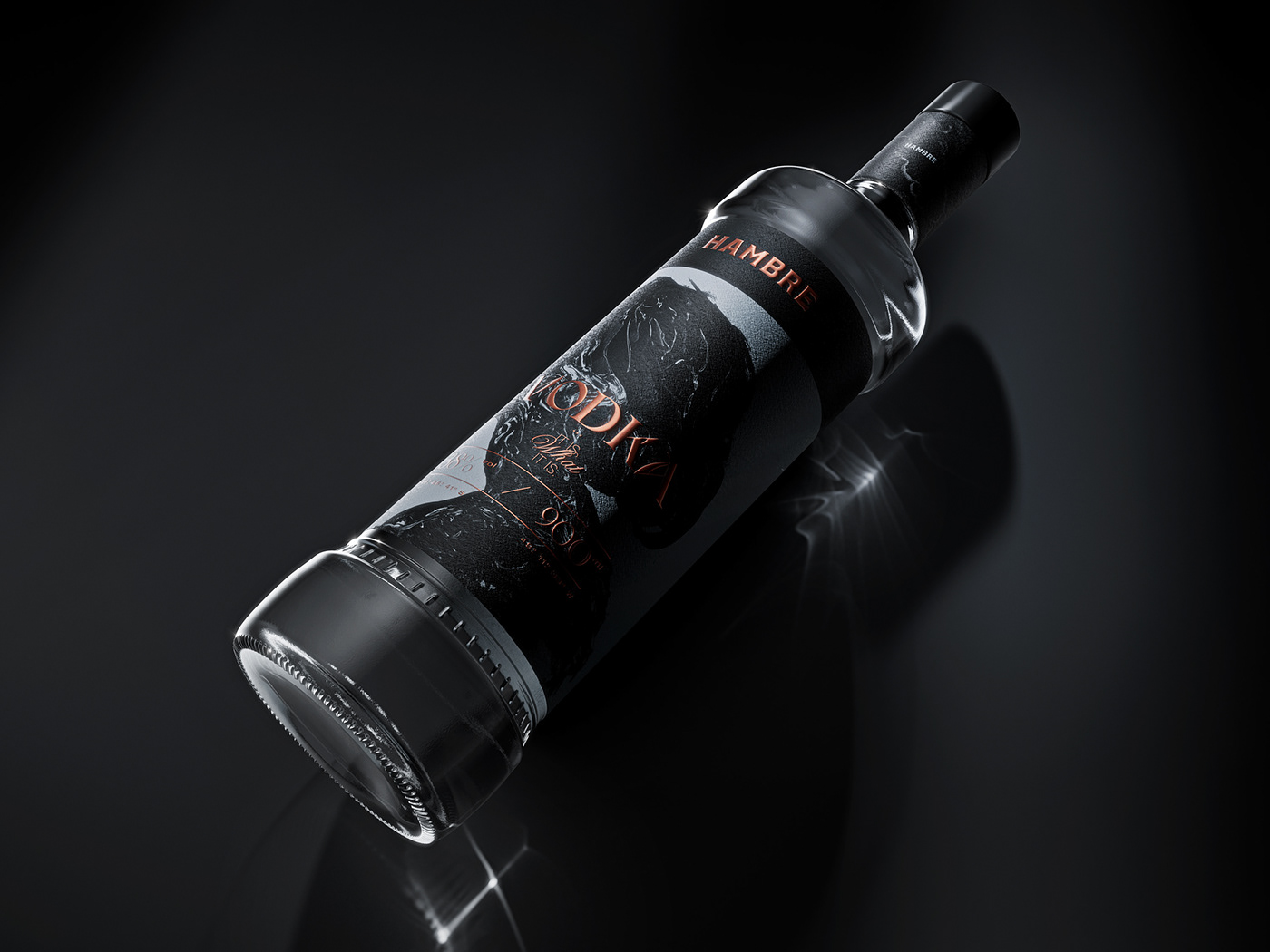 Vodka cgi product visualization redshift colorgrading postproduction humbre