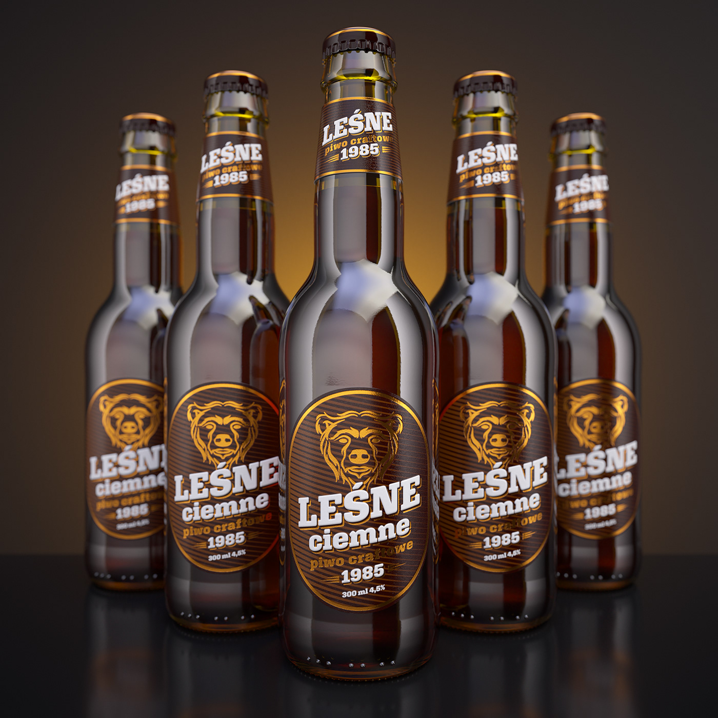 3D beer bottle CGI Packaging product design 