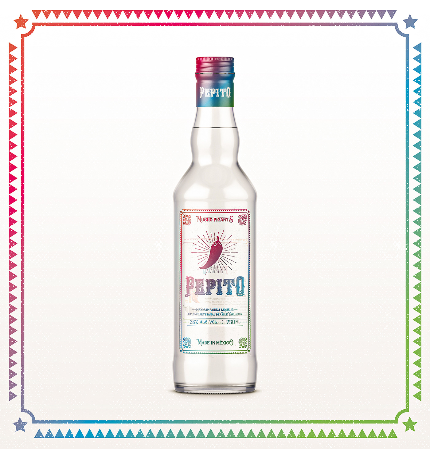 empaque etiqueta diseño gráfico art direction  dirección de arte Label Packaging Vodka drink