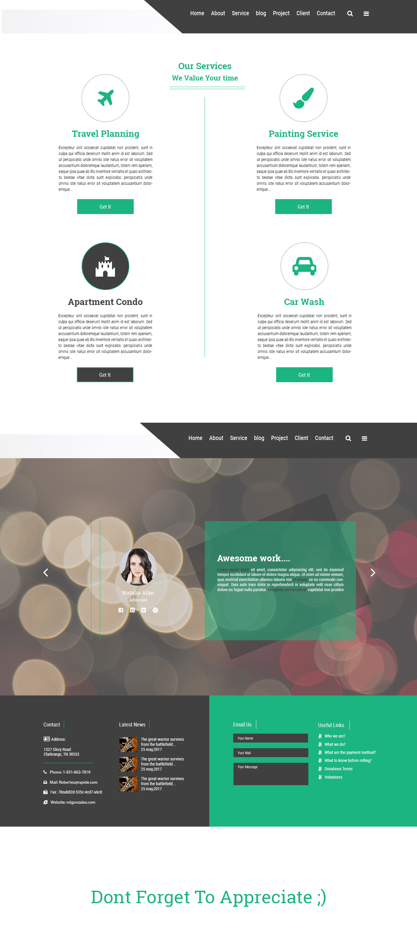 Web site psd template Website design Ecommerce bootstrap service page