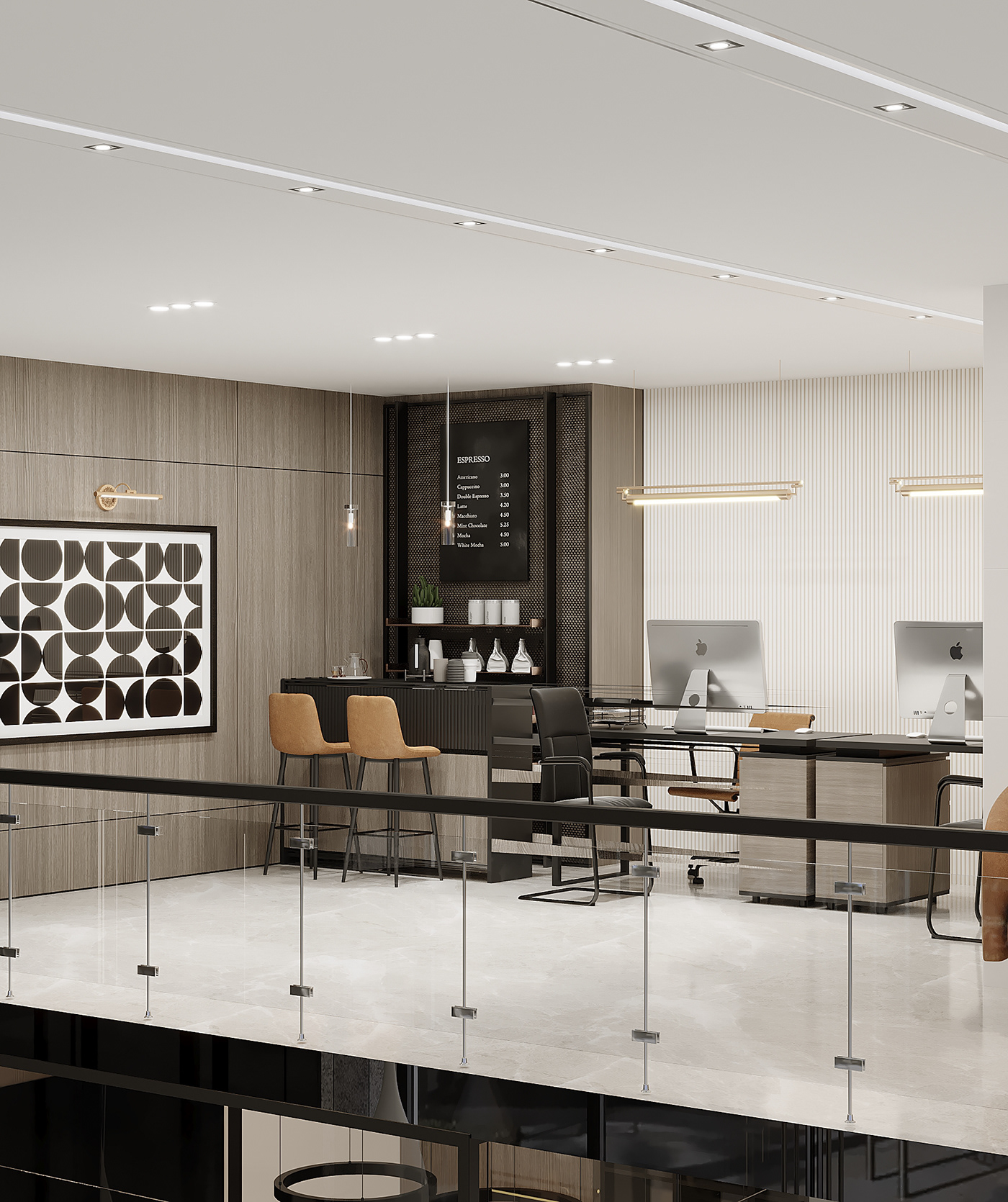 Office Interior architecture Render visualization interior design  modern 3D 3ds max corona
