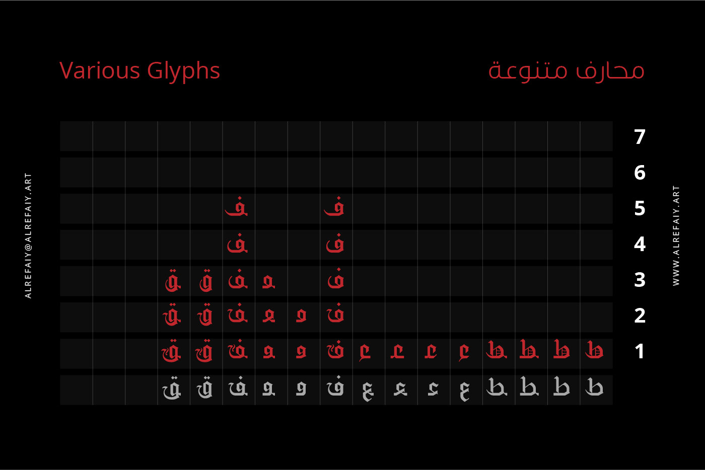 ALREFAIY arabic arabic font font fonts gothic type design Typeface خط خط عربي