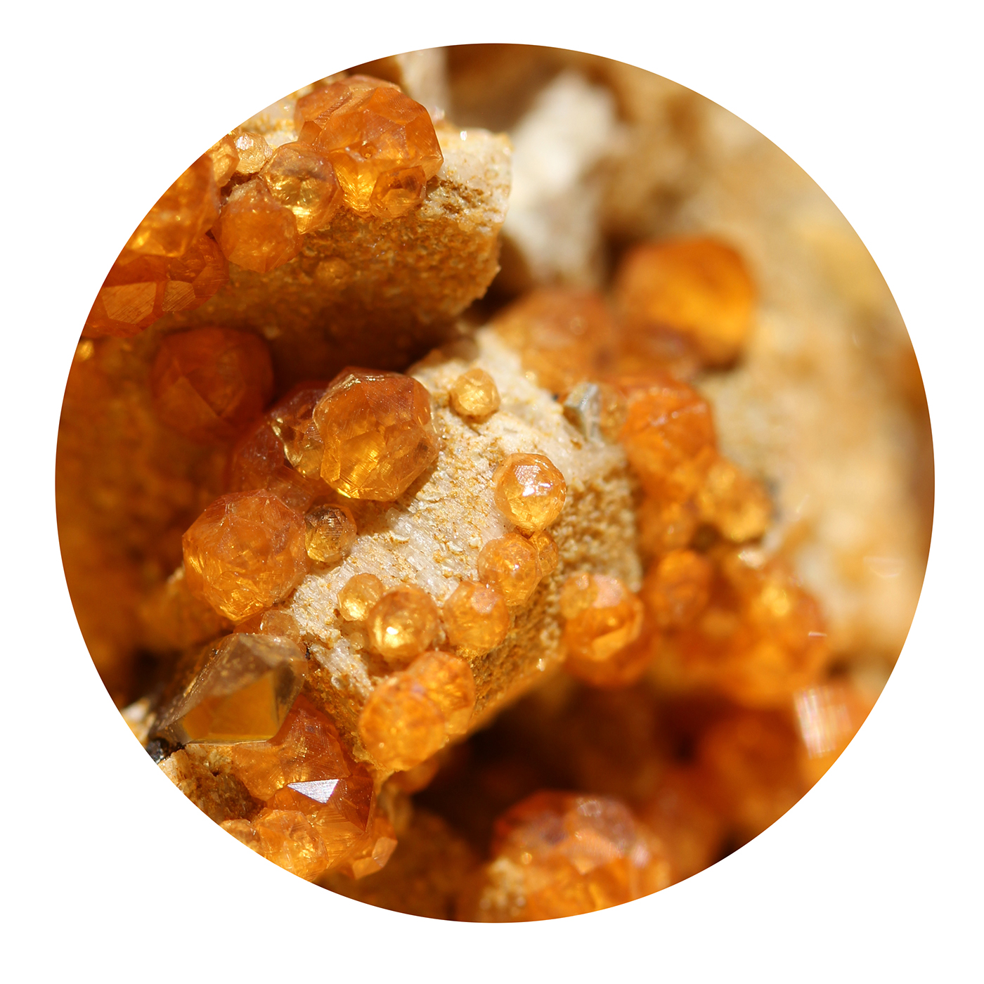 garnet crystal rock mineral orange red macro close-up