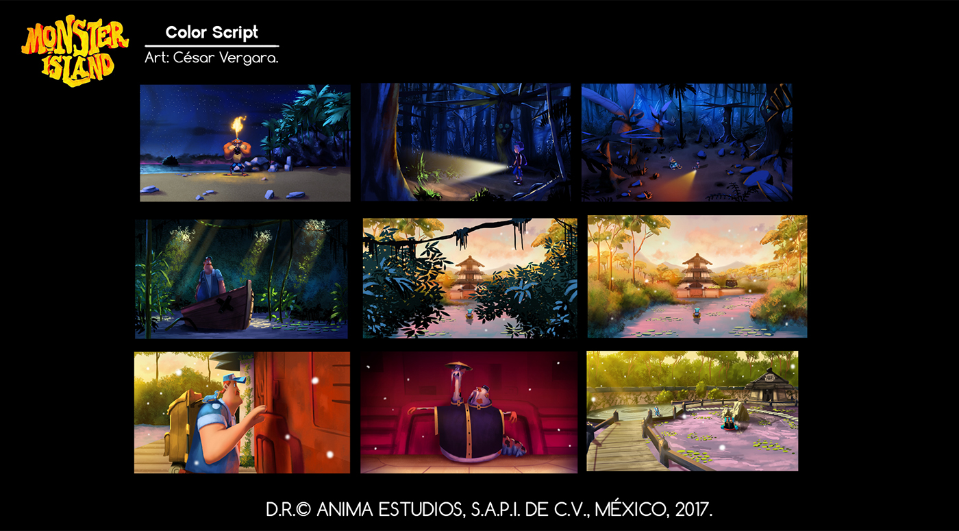 color colorscript animation  Film   visualdevelopment conceptart digitalpainting colorkey lighting 2D