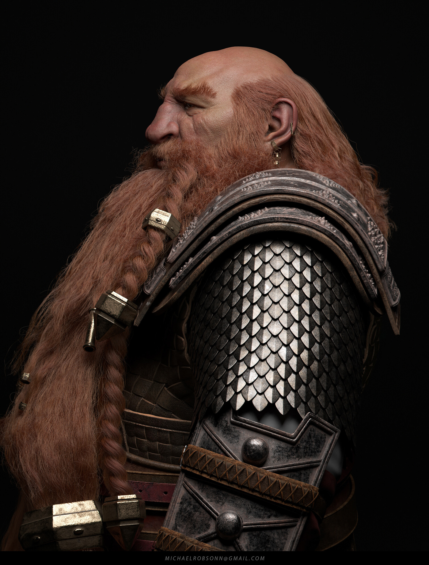 michael robson dwarf warcraft fantasy LOTR Character magni 3D Character design  medieval