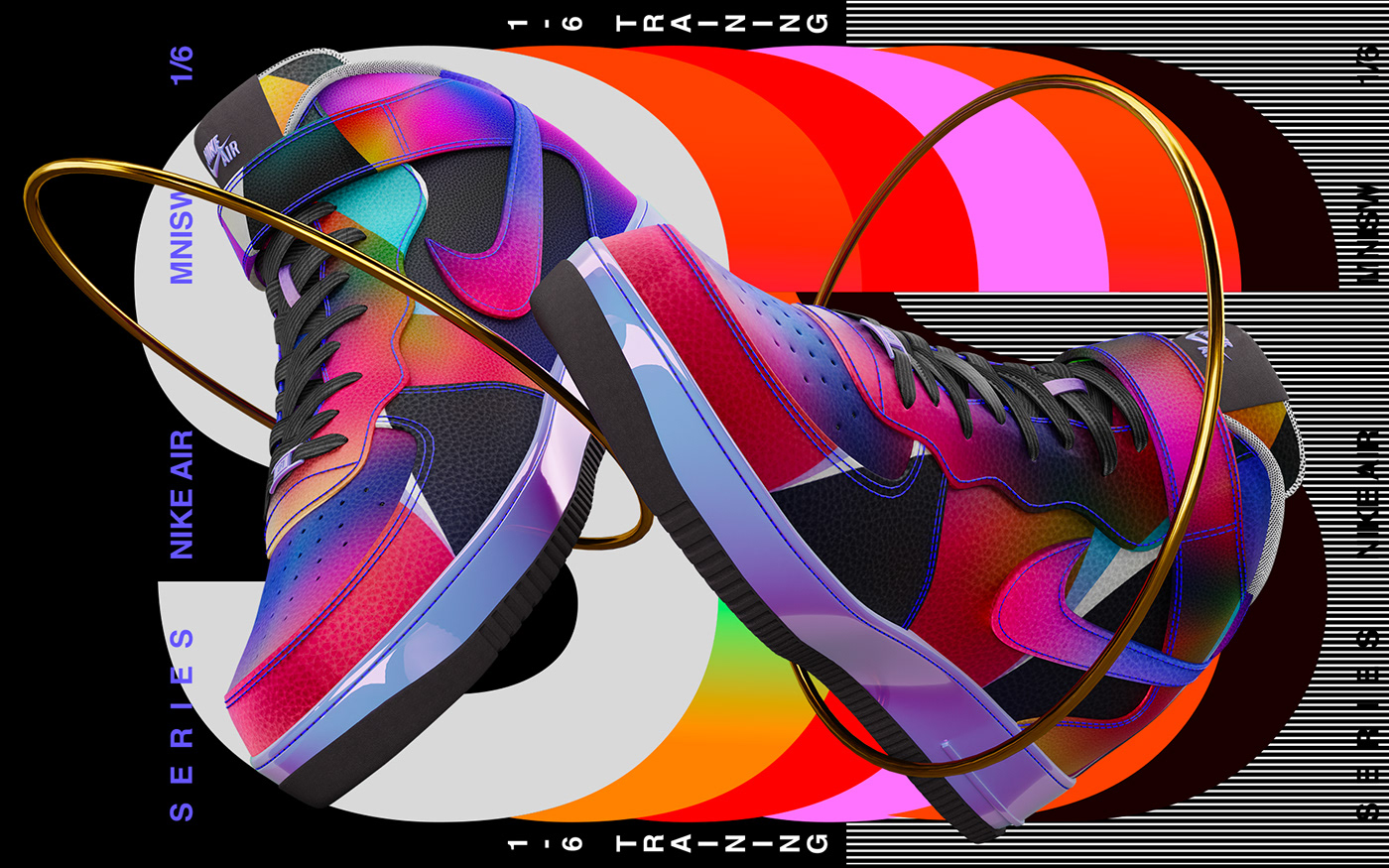 Pattern and graphic design for a Nike Air project