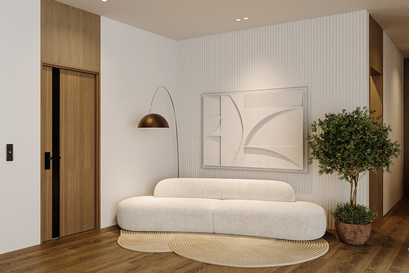 summerhouse interior design  minimal contemporary visualization Render summerhousedesign