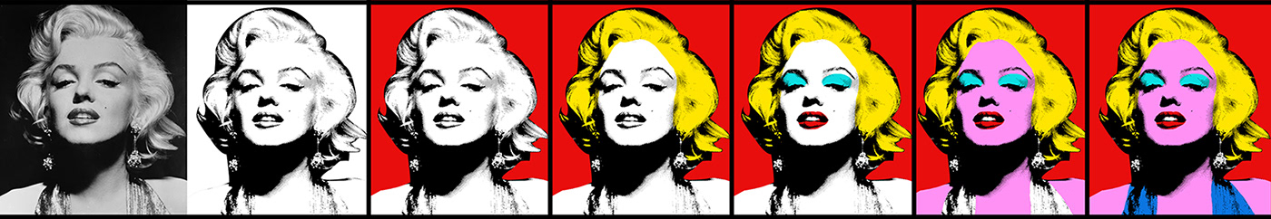 Andy Warhol dots elvis presley halftone jim morrison Pop Art pop culture portrait salvador dali Marilyn Monroe