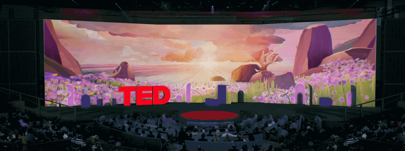 TED Talks TED animation  STAGE DESIGN ILLUSTRATION  Event projection