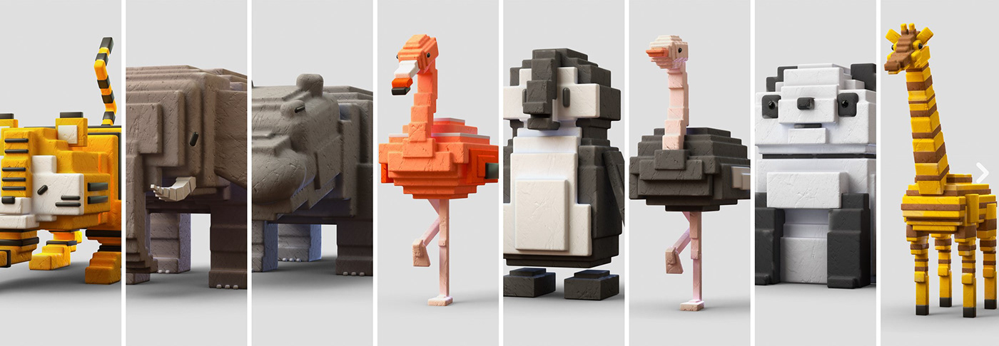 3D block c4d cinema4d LEGO octane Render