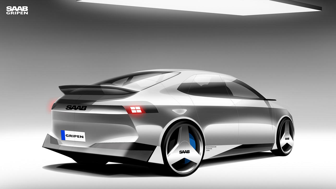 Adobe Photoshop Automotive design car design design Digital Art  exterior design saab sketching