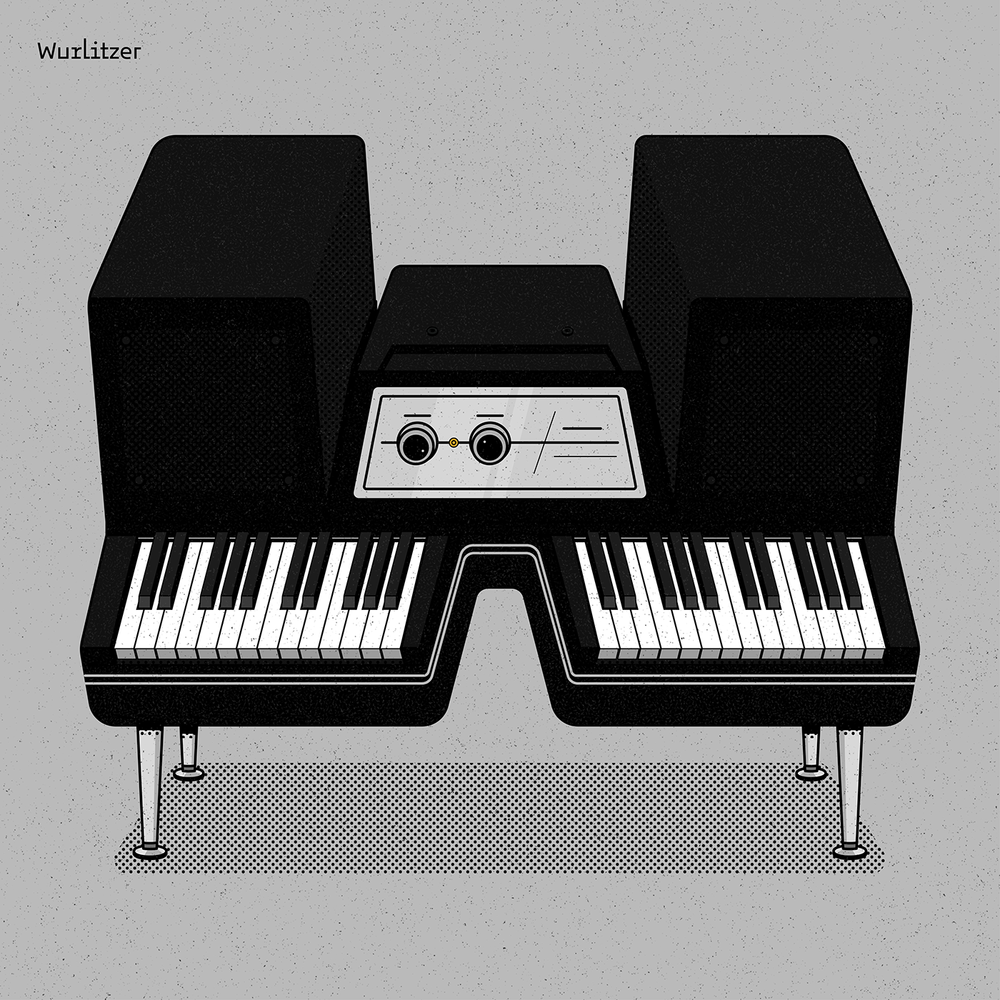 alphabet drum machine ILLUSTRATION  keyboard music SYNTH synthesizer Synthwave typography   vintage