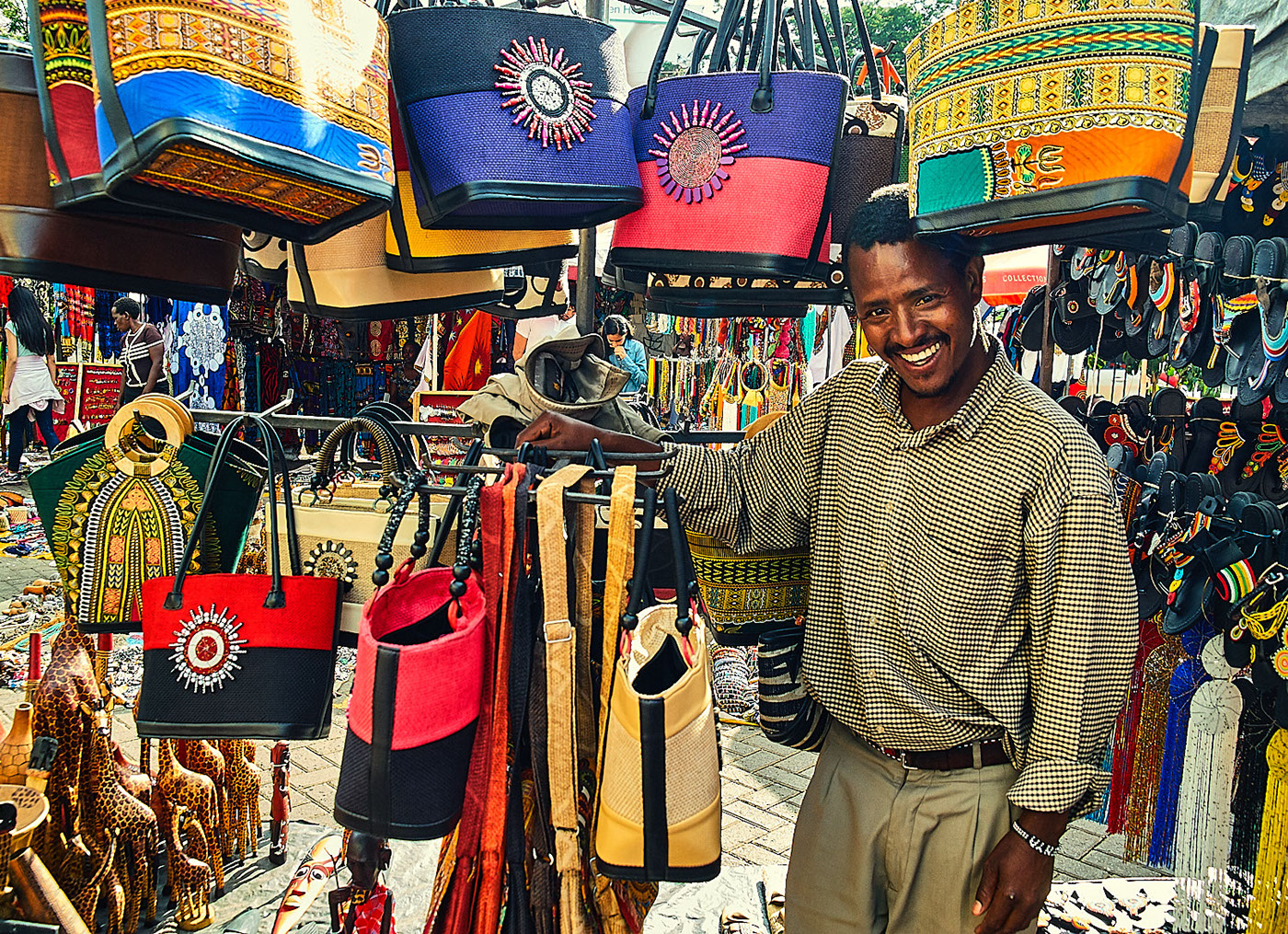 Documentary  Maasai kenya nairobi market trading art artisans rural Buying and Selling