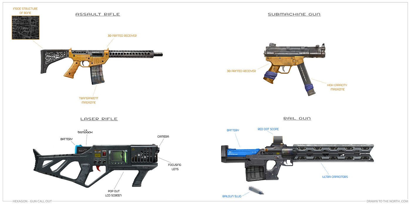 Sci fi Gun sci fi weaponry Railgun Sci Fi Prop sci fi weapon gun design