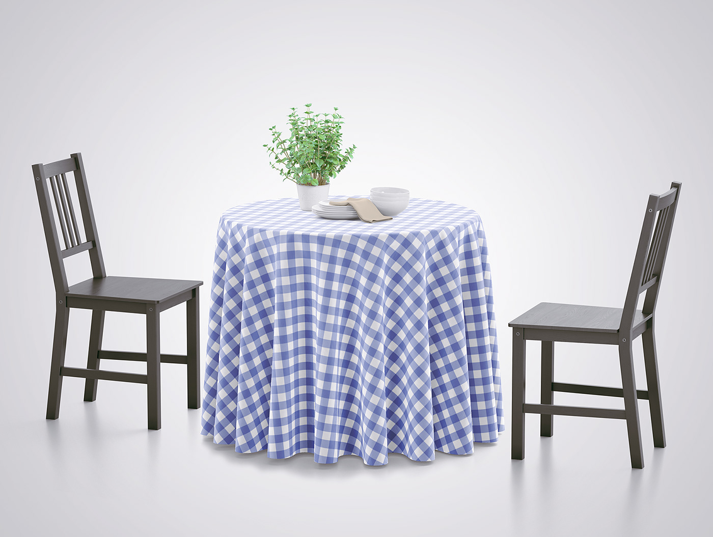 Tablecloth fabric Mockup mock-up pattern 3D