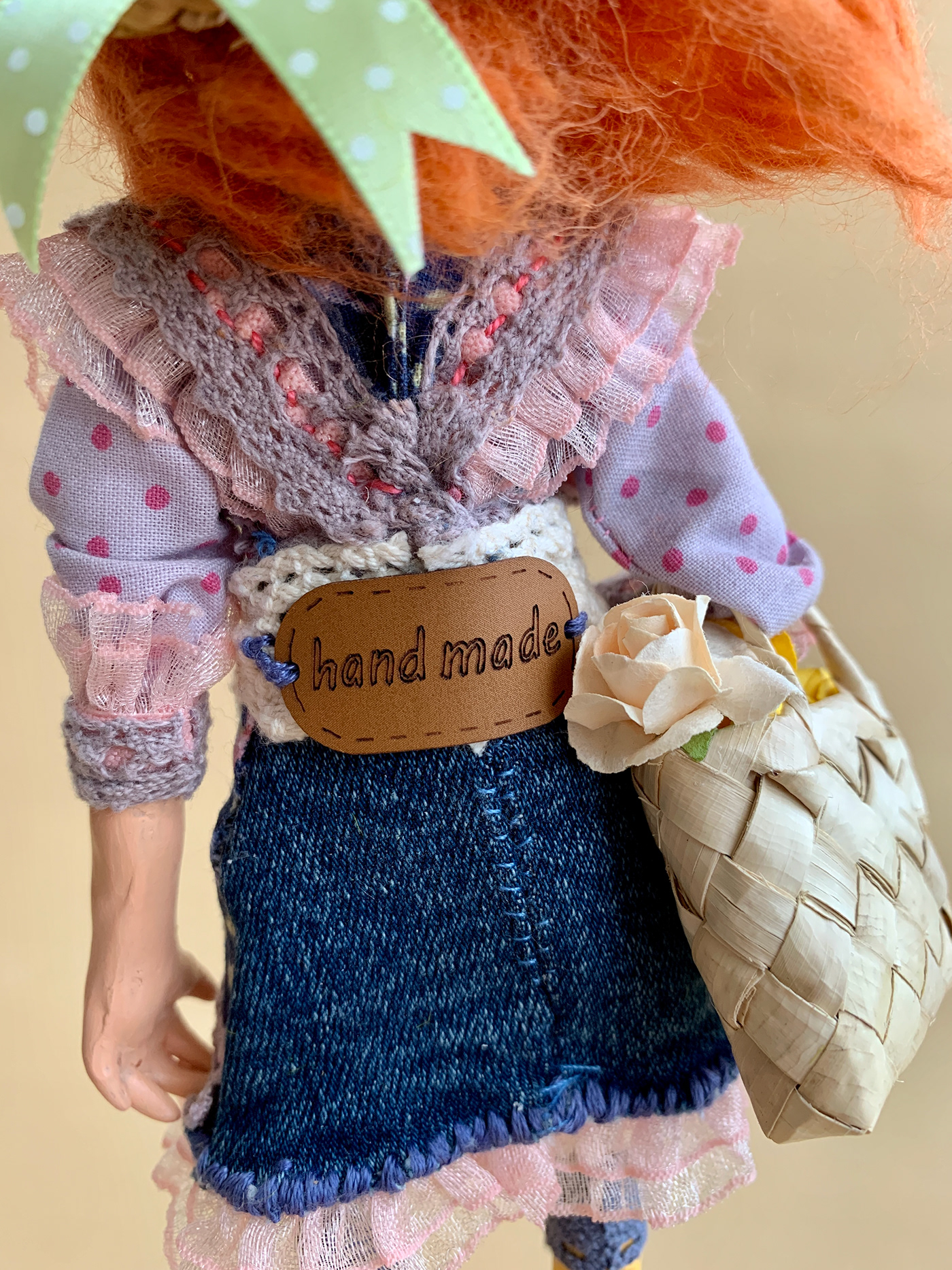 art doll art toy collectible dolls doll maker florist handmade doll Interior Art Toy spring themed springspirit toy maker