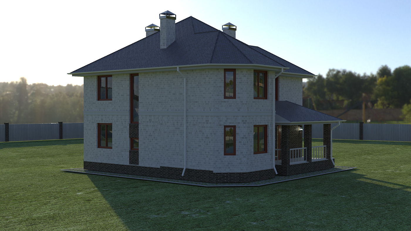 3D Cottage house newbie   visualization