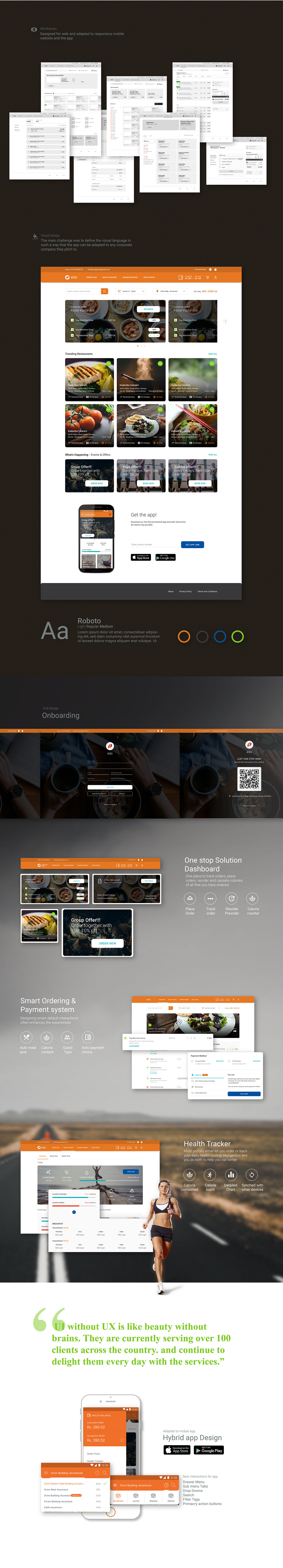 Food  catering Design Inspiration interface design User Experience Design corporate solutions