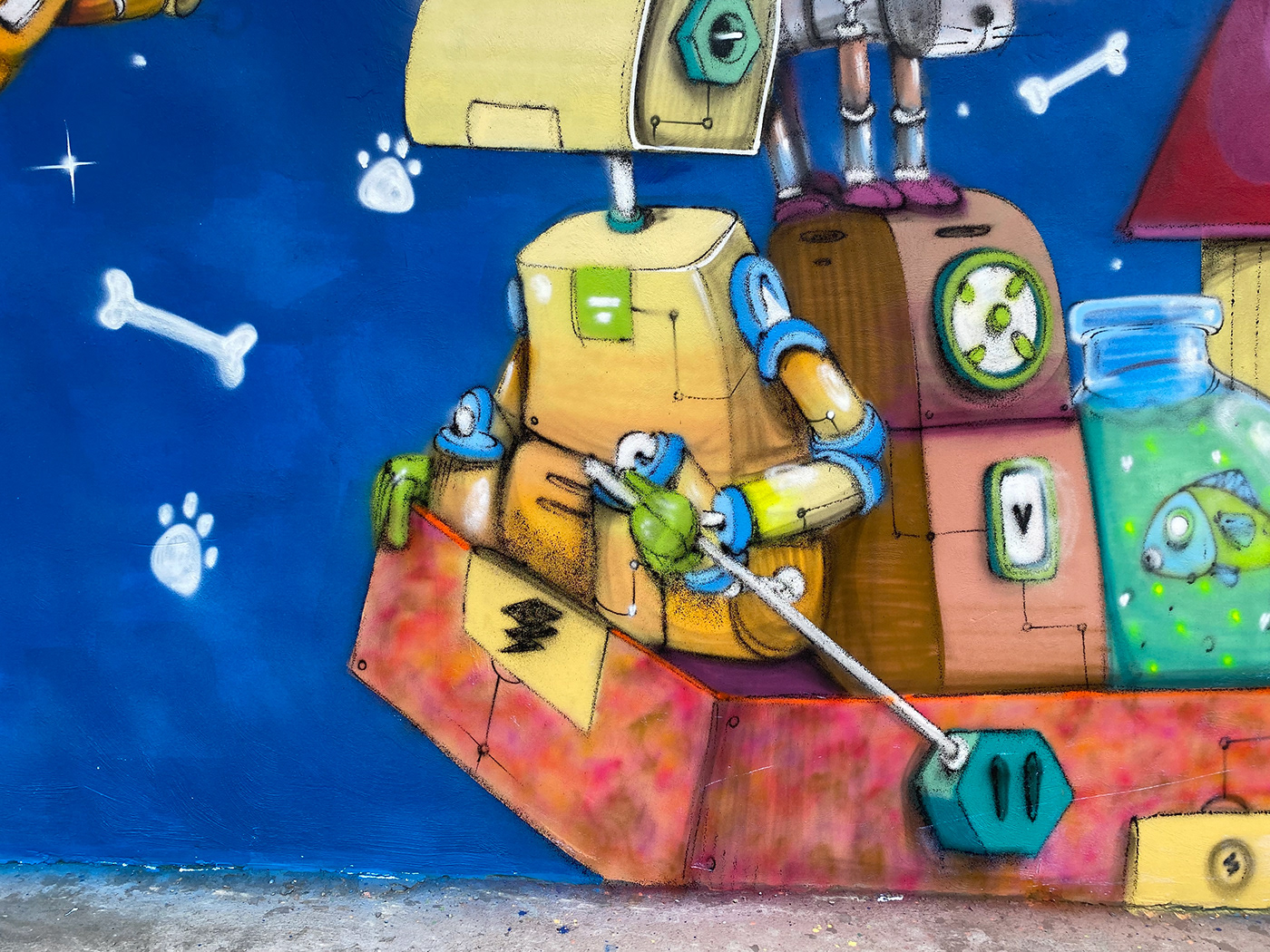 Robôs petshop graffiti