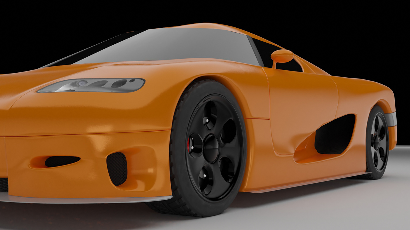 3D automotive   blender car Koenigsegg modeling Render rendering supercar Vehicle