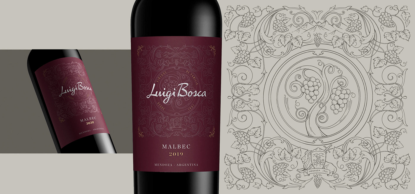 ILLUSTRATION  ipad pro Procreate Drawing  artwork Packaging packaging illustration wine label Wine Packaging
