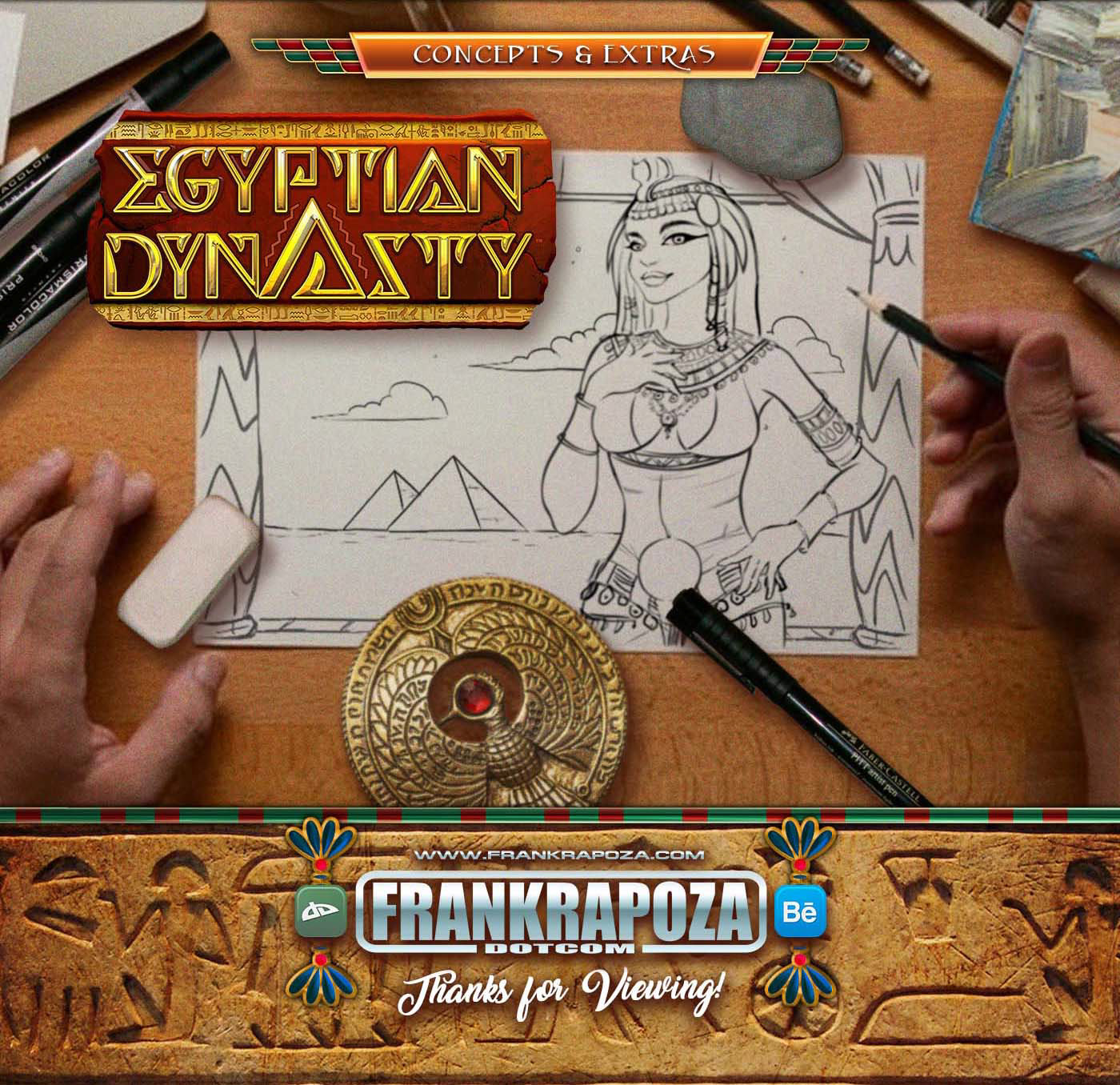 art casino Character cleopatra design egypt Gaming gold ILLUSTRATION  logo