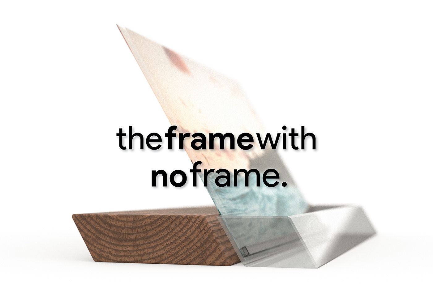 wood glass frame photo POLAROID photo frame magnets modern Trasparent