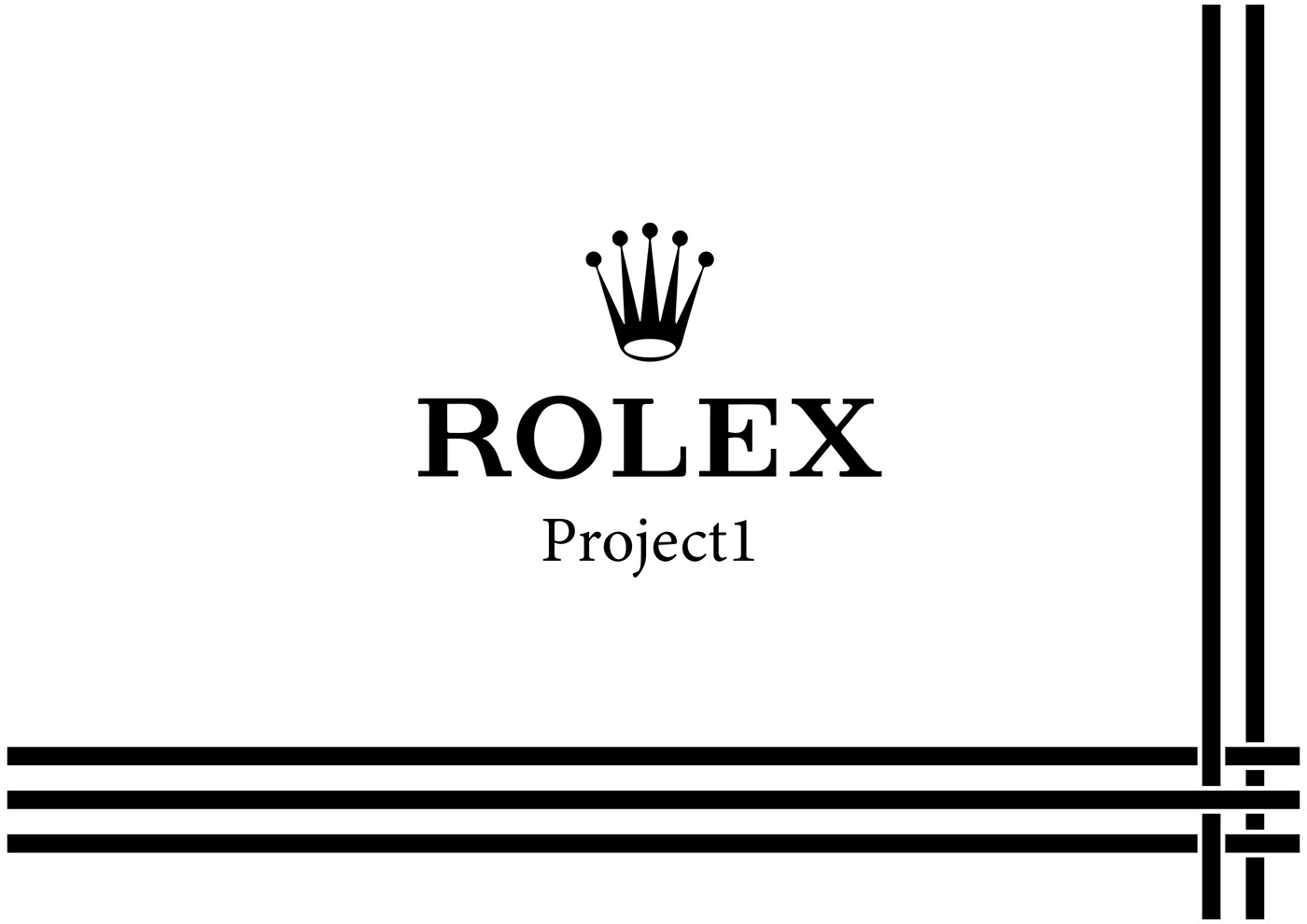 black and white design flyer gestalt Packaging rolex watch