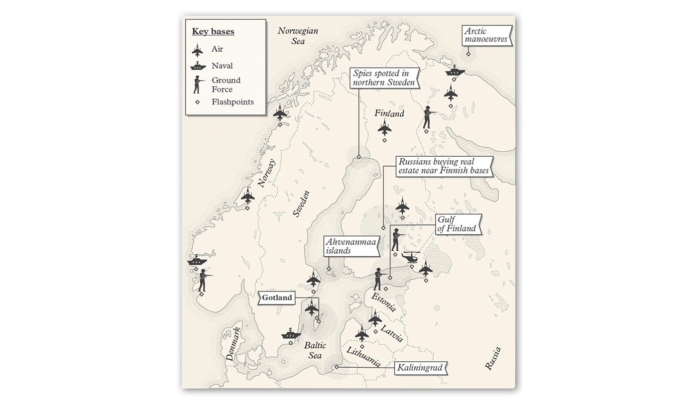 editorial map ILLUSTRATION  illo maps Baltic icons Monocle monoclemagazine militar