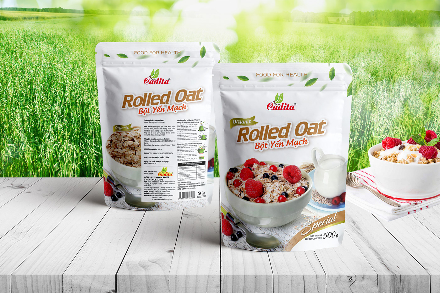 Food  Packaging product design  Oatmeal granola packaging design Label bottle rolled oats packaging