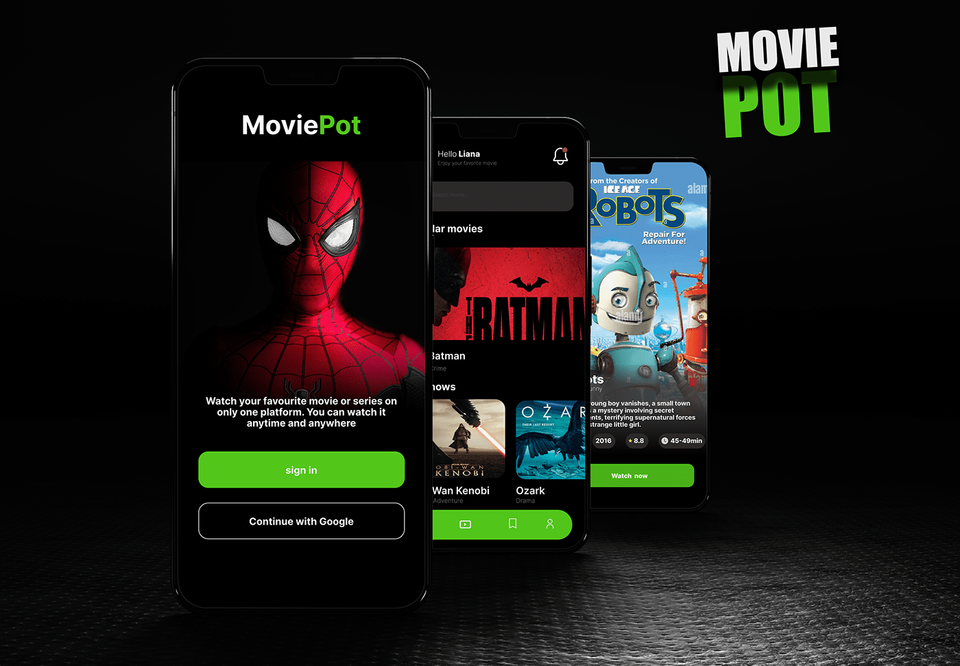 Figma Interface Mobile app movie app movie poster UI UI/UX user experience Web Design 