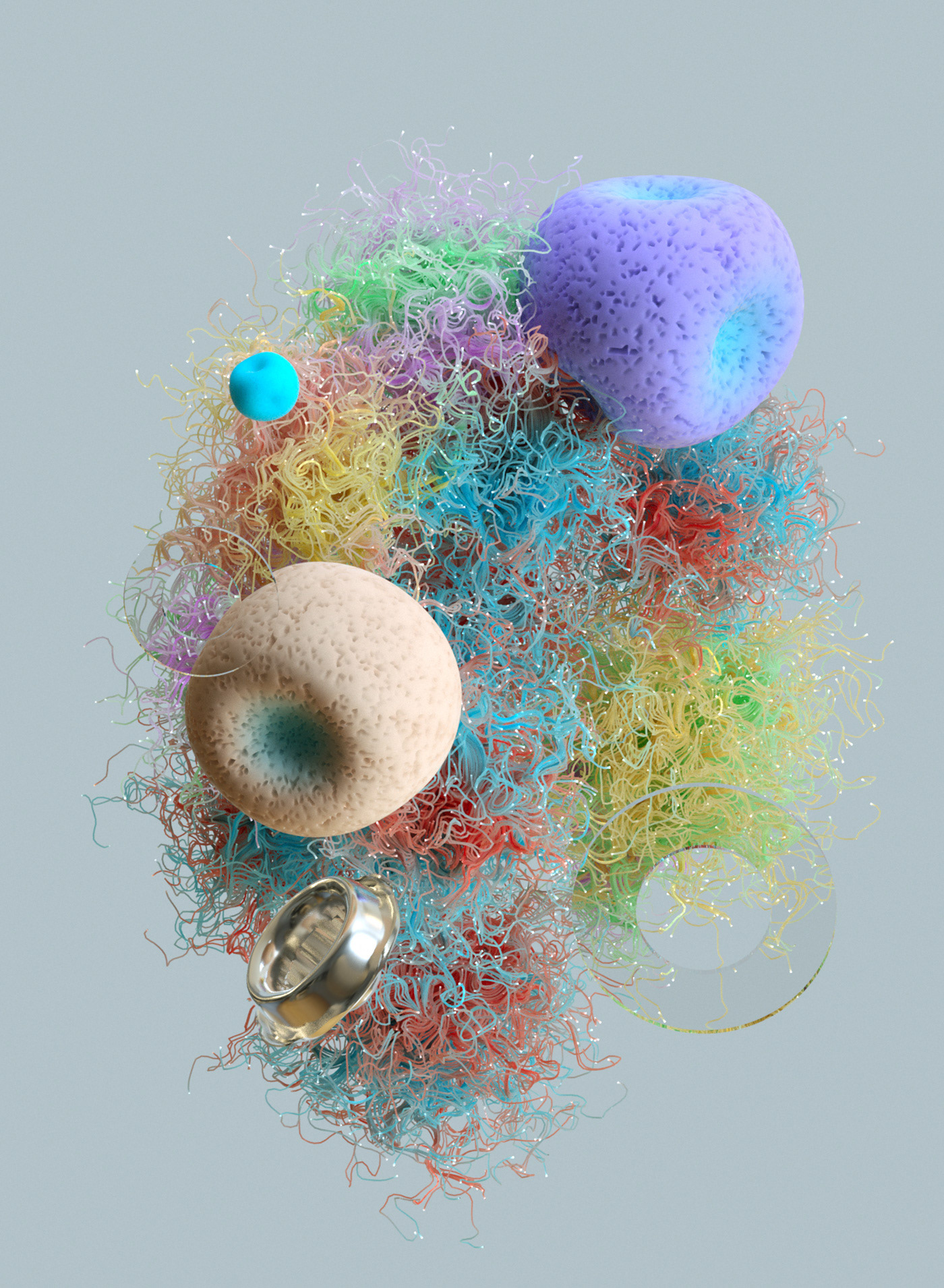 colors abstract x-particles c4d Nature