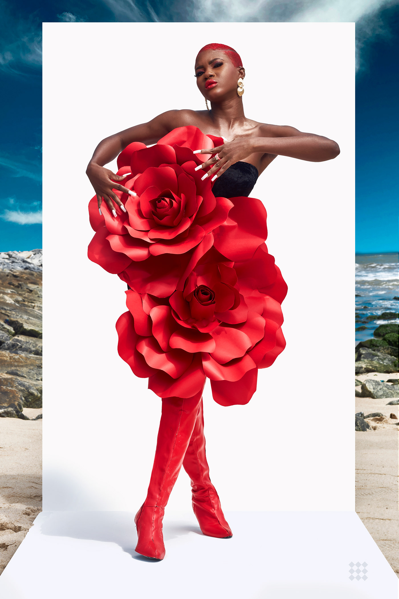 rose melanin Photography  photoshoot beauty editorial beach Roses fashionmodel rosebud