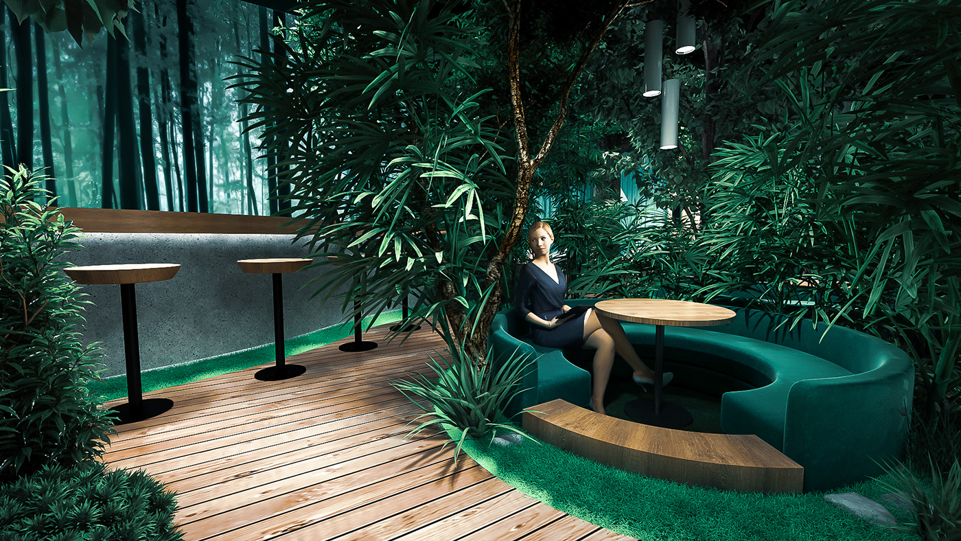 Cosmetic Medicine Experience Green Plant interior design  store design