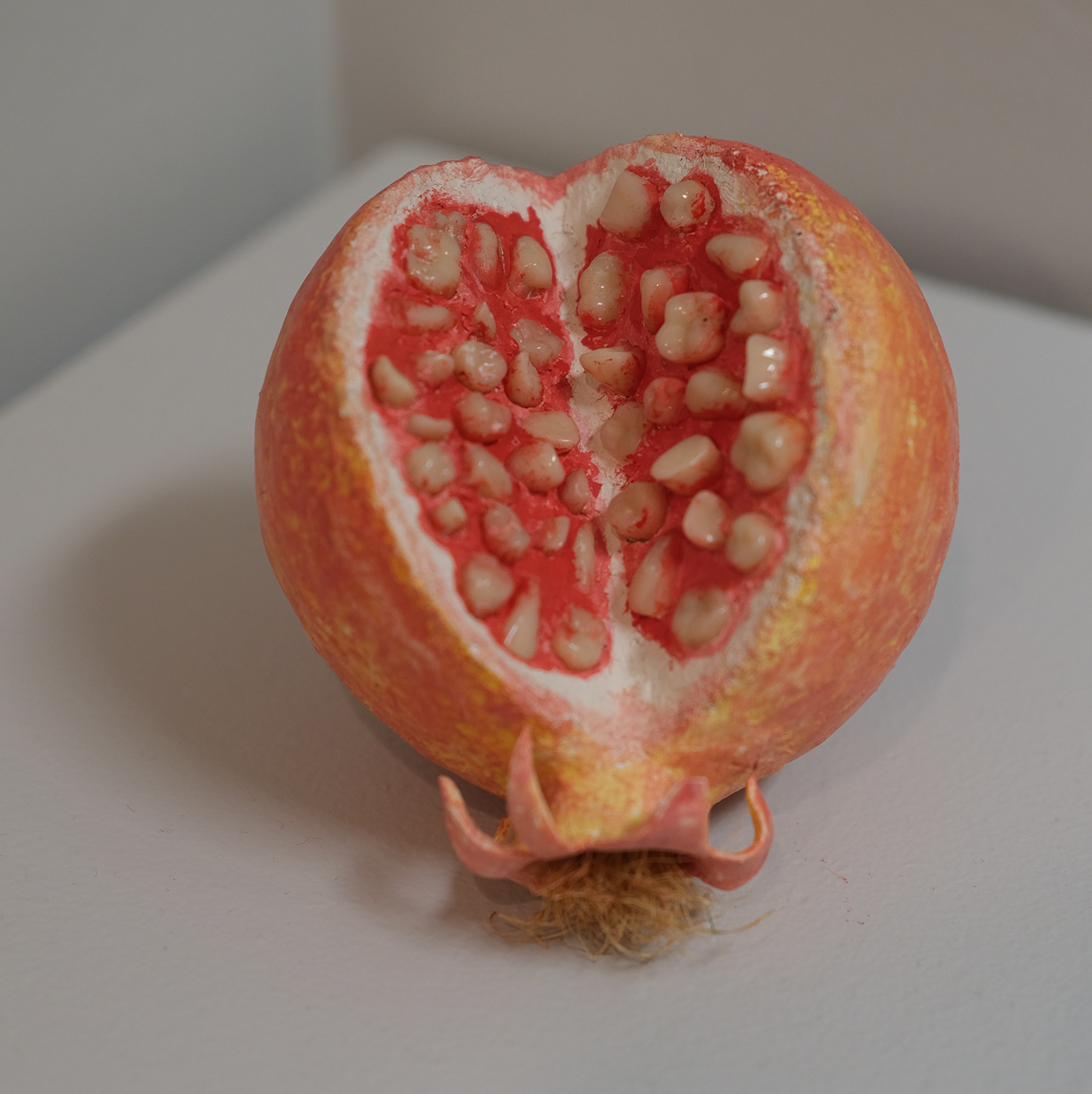 forbidden fruit Fruit pomegranate teeth bone human monster Mouth sculpting 