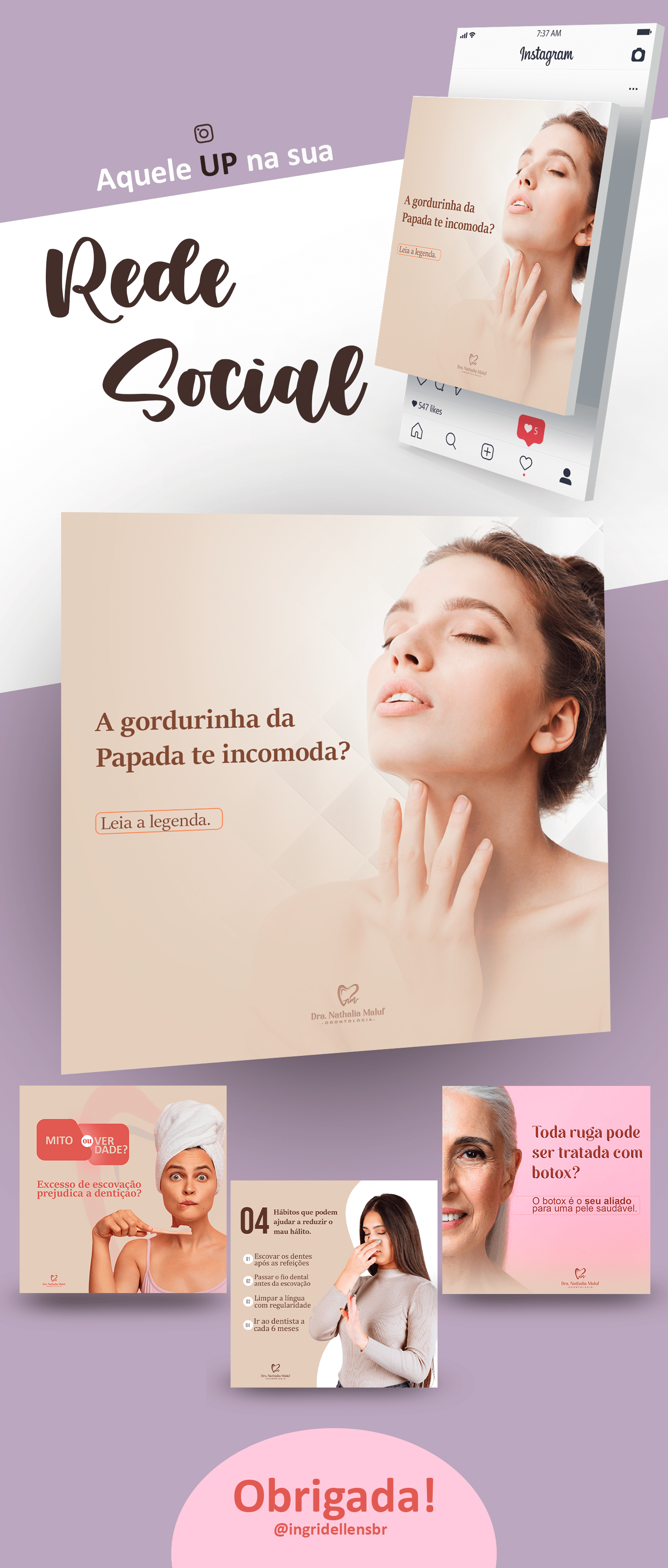 beleza dentista design gráfico estética flyer marketing   mulher odontologia social media Social media post