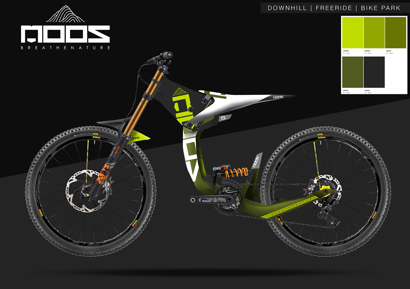 Bike bike design downhill enrico bondi enrico bondi design industrial mountain bike MTB Mtb frame product design 