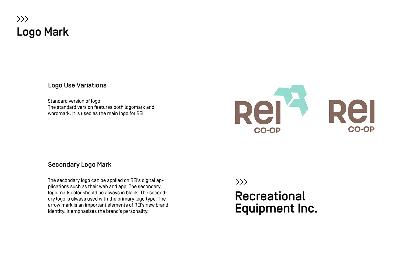 REI CO-OP branding  identity logo design rebranding Brandguidelines poster app adobeawards