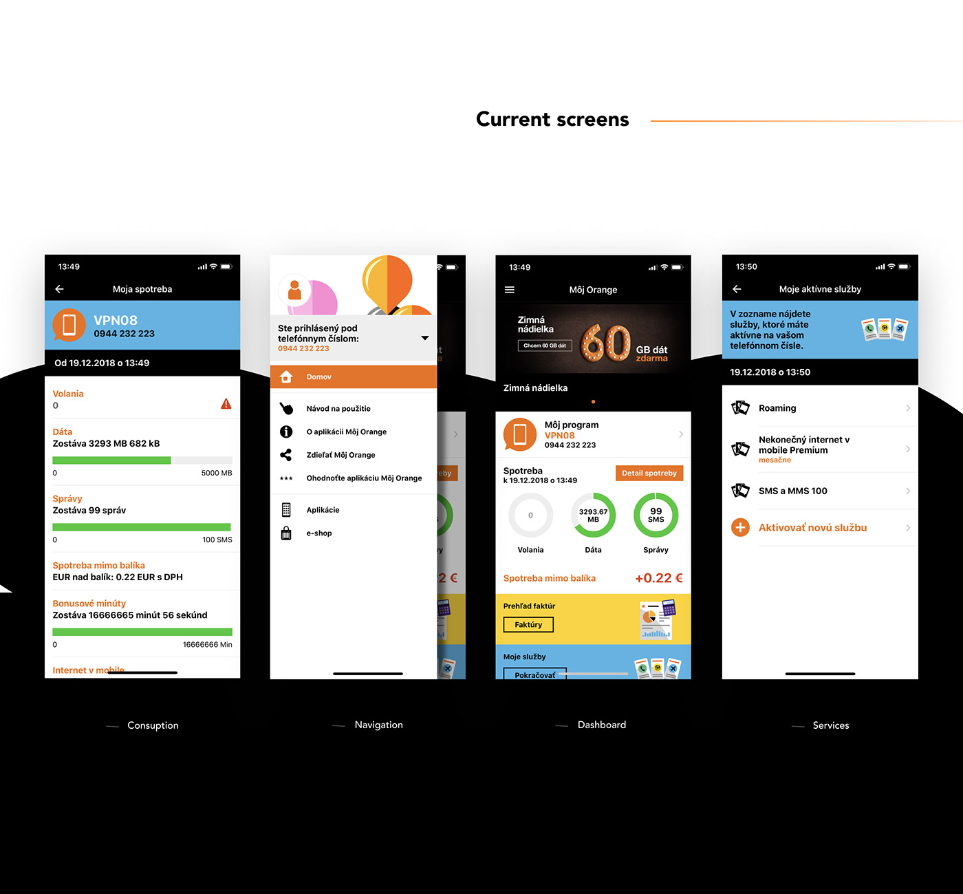 ios app concept orange UI ux minimal aplication goodrequest